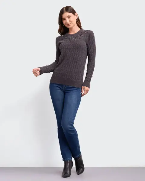 Chompa Sophia Gris Iron
