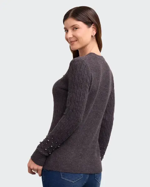 Chompa Sophia Gris Iron