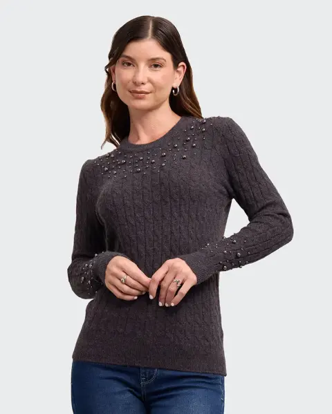 Chompa Sophia Gris Iron