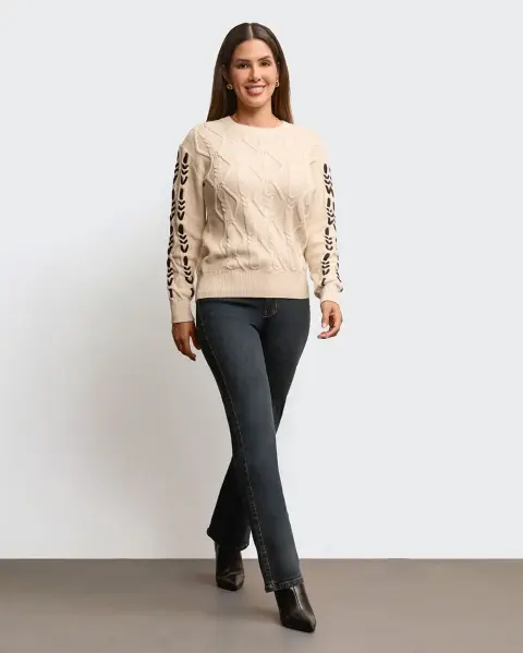 Chompa Cara Beige Crema