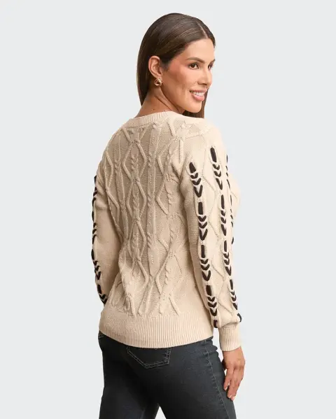 Chompa Cara Beige Crema