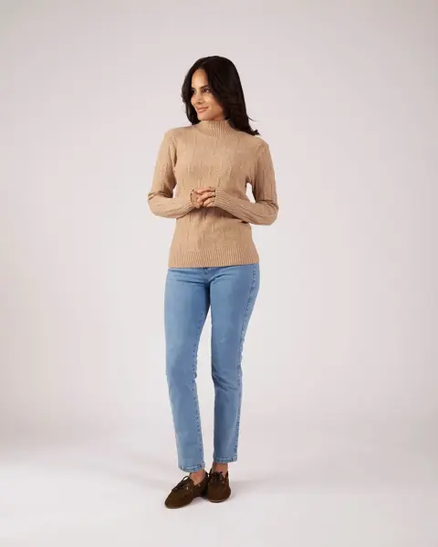 Chompa Mora B Beige Oscuro