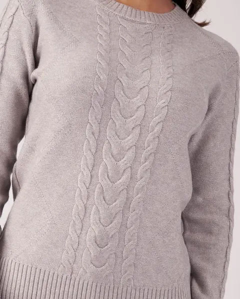 Chompa Mora Gris Melange