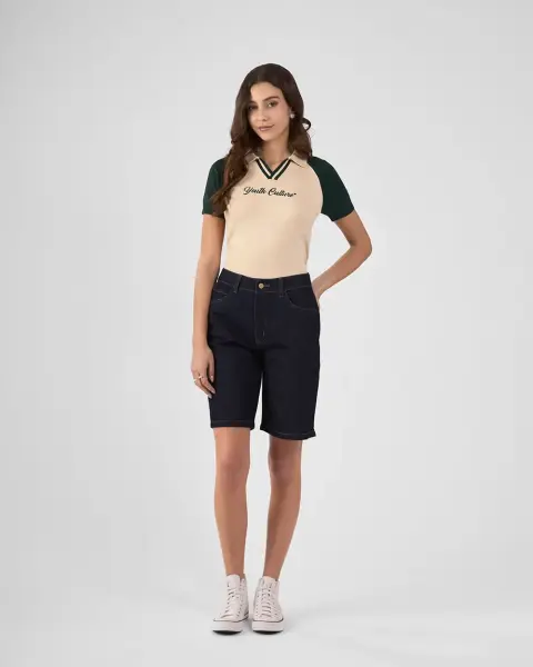 Bermuda Kayetana Den Dark Wash