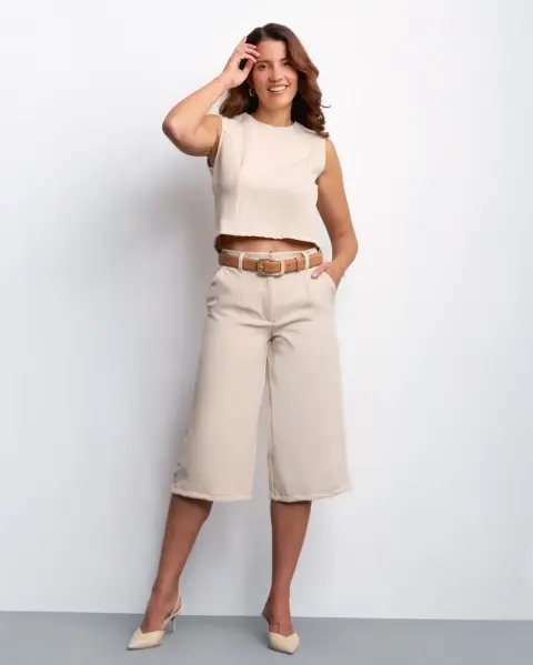 Bermuda Lohan Beige Crema
