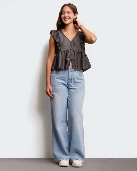 Blusa Yule Black Denim