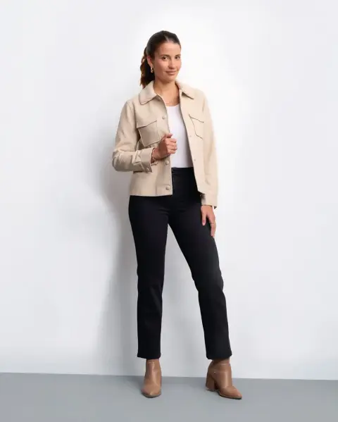 Casaca Rubi Beige Botanico