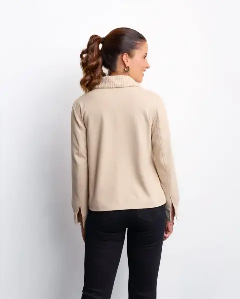 Casaca Rubi Beige Botanico