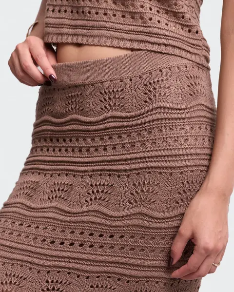 Falda Tana Marrón Claro