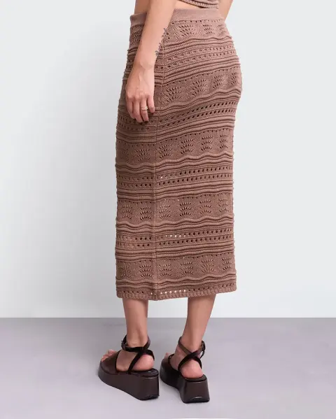 Falda Tana Marrón Claro