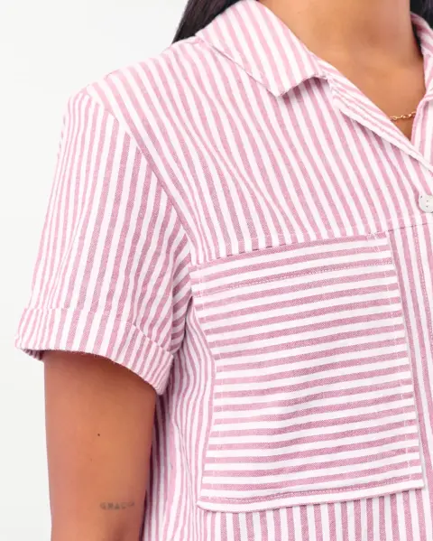 Blusa Camila Print Palo Rosa Garnet