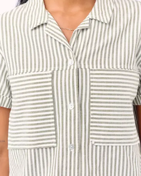 Blusa Camila Print Verde Olivo