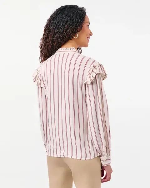 Blusa Agnes Print Beige Crema