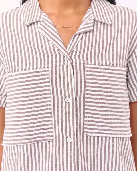 Blusa Camila Print Marron Coffee
