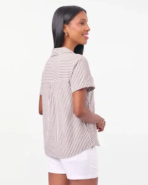 Blusa Camila Print Marron Coffee