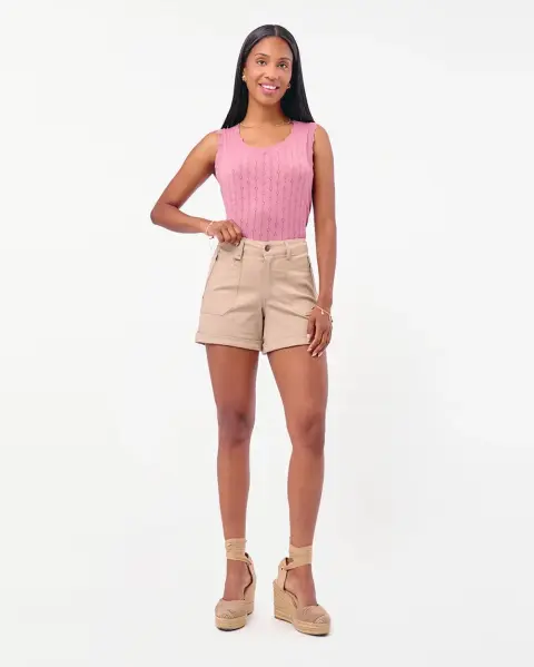 Short Clarise Beige Oscuro