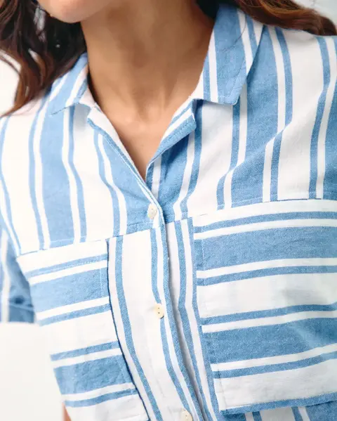 Blusa Camila Print Azul Atlántico