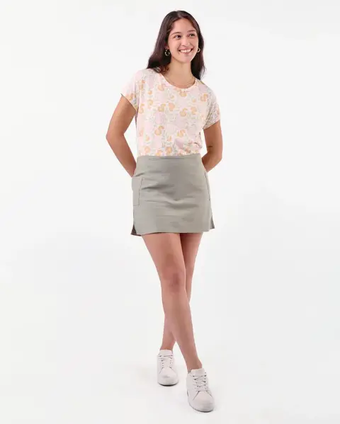Falda Lina Verde Lichen