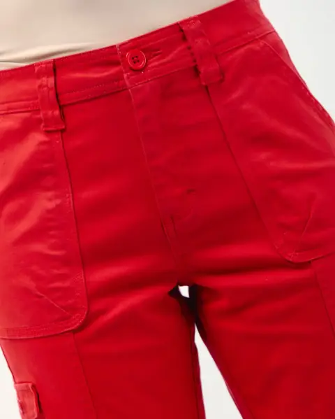 Bermuda Margaret Solid Rojo Flama
