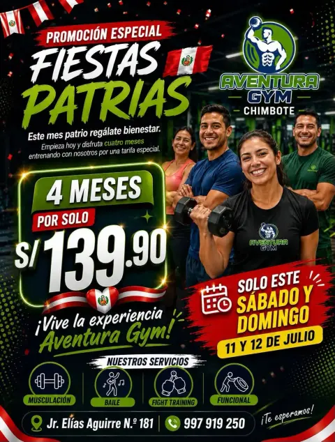 Membresía 4 meses de Fiestas Patrias