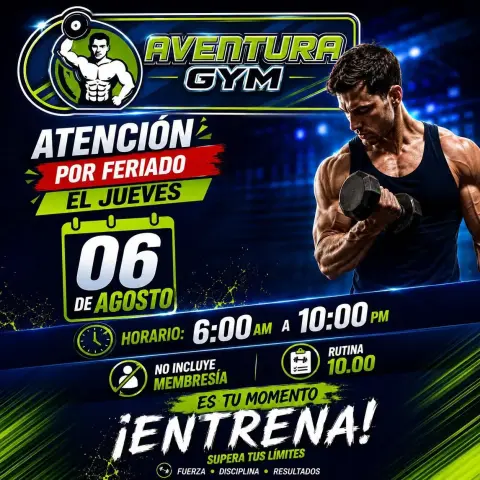 Gimnasio Aventura Gym Chimbote: musculación, funcional, fight training y clases de baile en Jr. Elías Aguirre 181, Chimbote