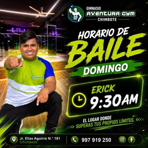 Gimnasio Aventura Gym Chimbote: musculación, funcional, fight training y clases de baile en Jr. Elías Aguirre 181, Chimbote