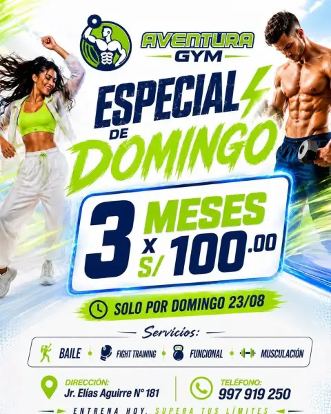Membresía 3 meses (especial de domingo)