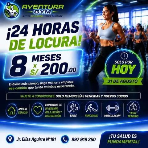 Membresía 8 meses (24 horas de locura)
