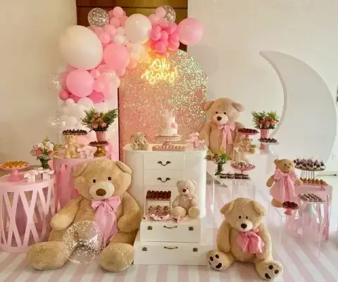 Decoración de baby shower para niña «Estrellita»