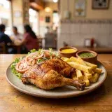 1/4 de pollo a la brasa