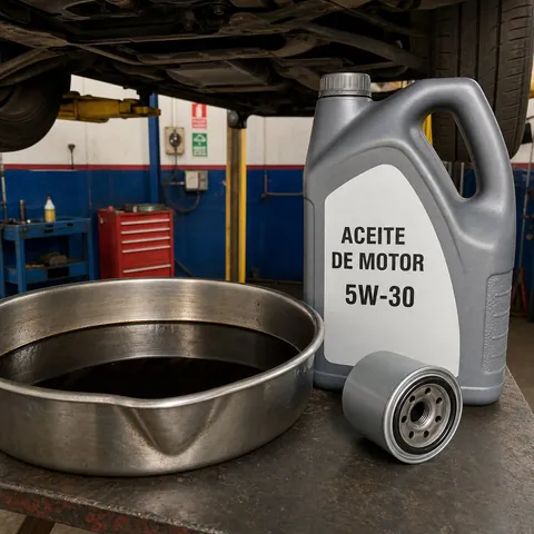 Cambio de aceite de motor con filtro y revisión de niveles