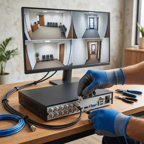 Instalación de DVR y monitoreo