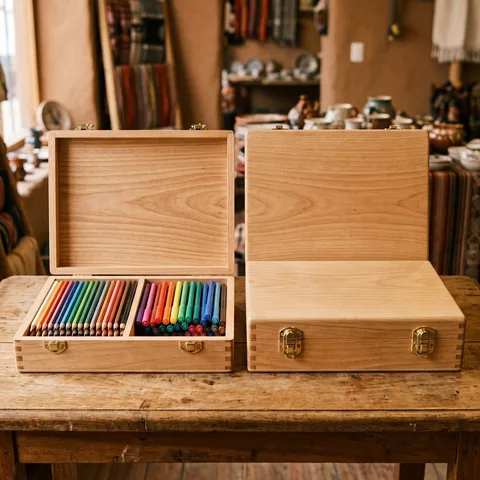 Caja de colores y plumones
