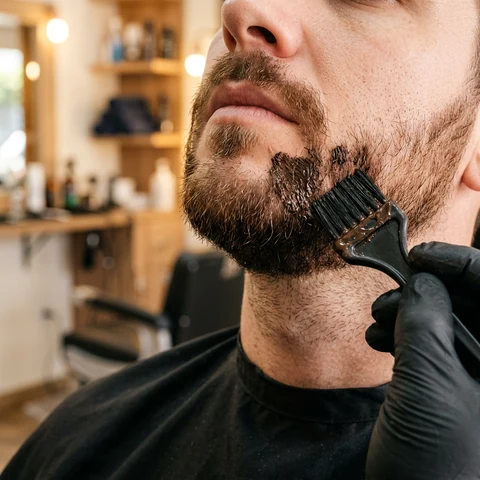 Tinte de barba y bigote para disimular las canas