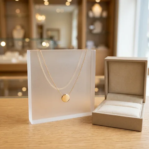 Cadena de plata con dije bañado en oro