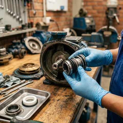 Reparación de bomba de agua del motor