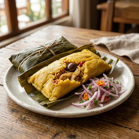 Tamal criollo especial de la casa