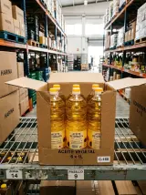 Caja de aceite vegetal de 15 botellas de 1 litro