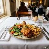 Pollo broaster con papas