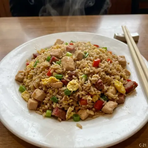 Arroz chaufa especial al wok