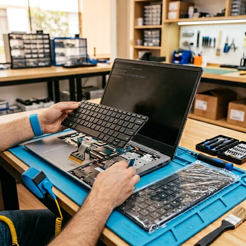 Cambio de teclado de laptop
