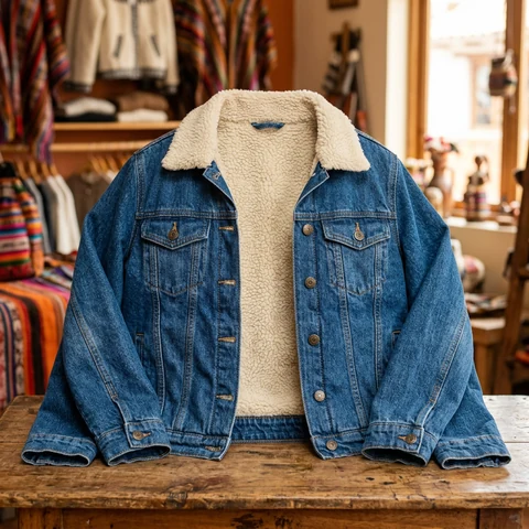 Casaca de jean para dama con forro polar