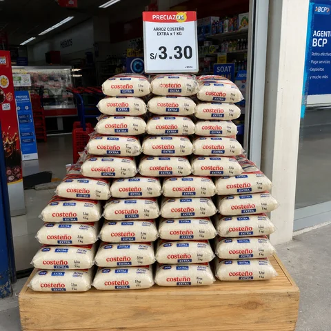 Arroz blanco graneado paquete kilo