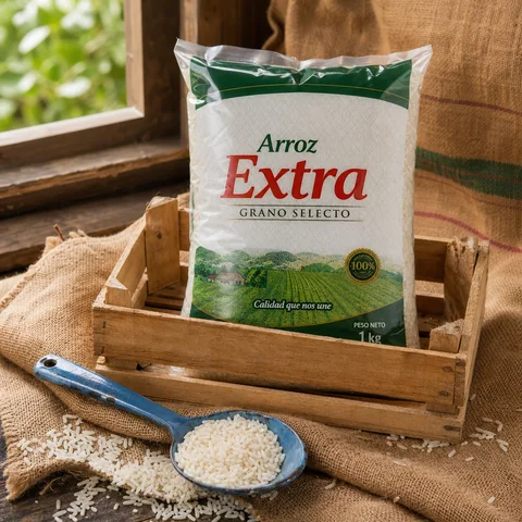 Arroz blanco graneado paquete kilo
