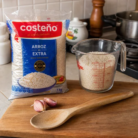 Arroz blanco graneado paquete kilo