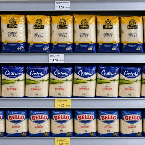 Arroz blanco graneado paquete kilo