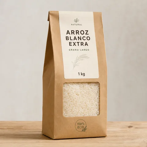 Arroz blanco graneado paquete kilo