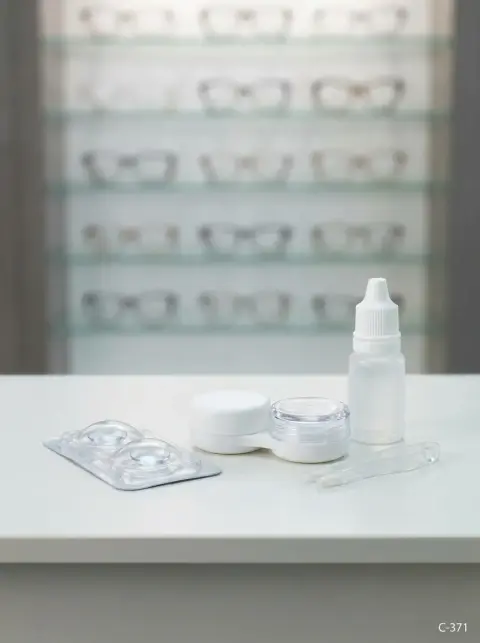 Kit de lentes de contacto con estuche y solución