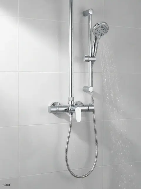 Llave de ducha con teléfono