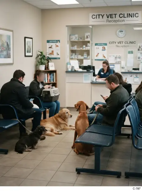Sala de espera de veterinaria